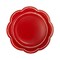 Red Scalloped Dinner Paper Plates – 11" Holiday Party Tableware (8 Pack)